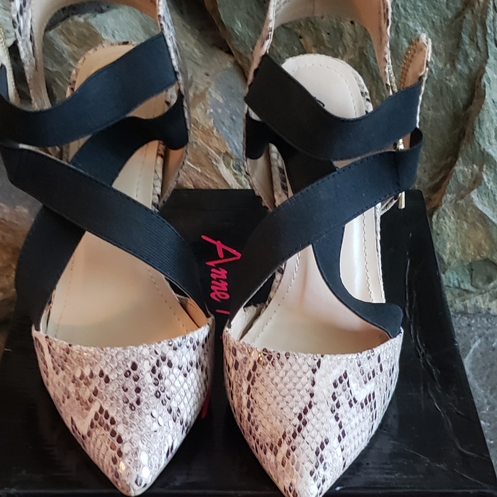 Snake skinned heels